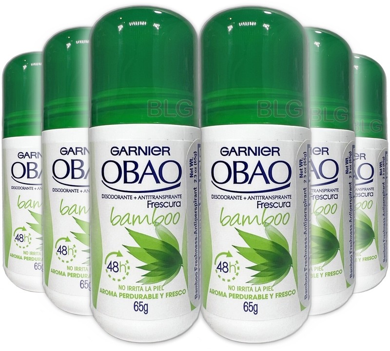 Garnier OBAO BAMBOO FRESHNESS 48Hours Deodorant Antiperspirant Roll-Ons 6-Pack