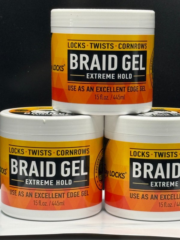 BRAID GEL EXTREME HOLD IMPROVED FORMULA. 16OZ/445 ML. USE AS AN EXCELLENT EDGE