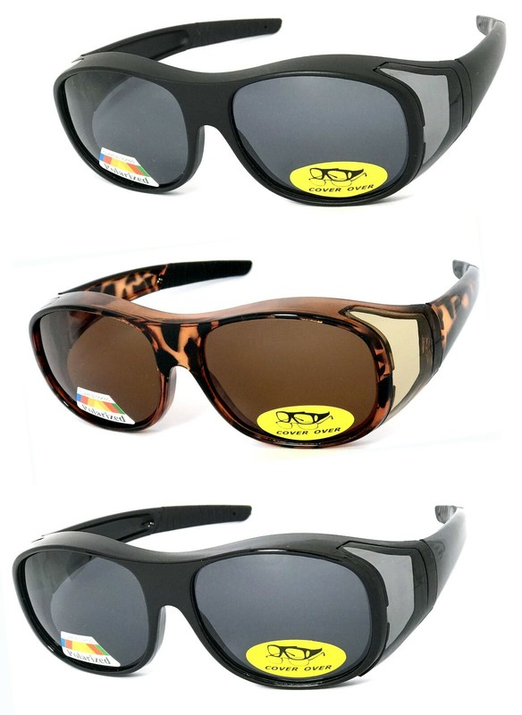 Polarized Shield FIT OVER SUNGLASSES COVER All Glasses Drive Fishing Solar Large