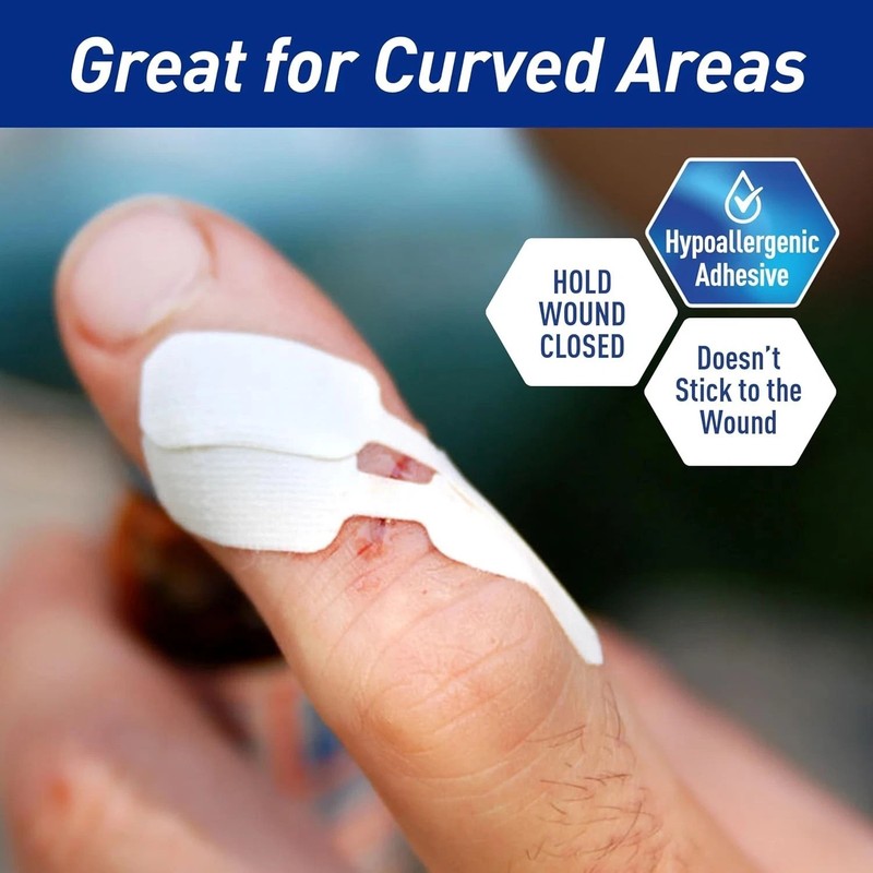 100 Pack Sterile Hypoallergenic Butterfly Wound Closure Strips for Quick Healing gallery