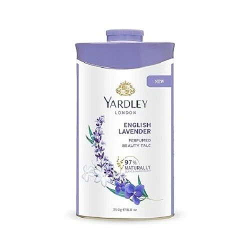 Yardley London English Lavender Perfumed Talc for Women, 250g | Pack of 2
