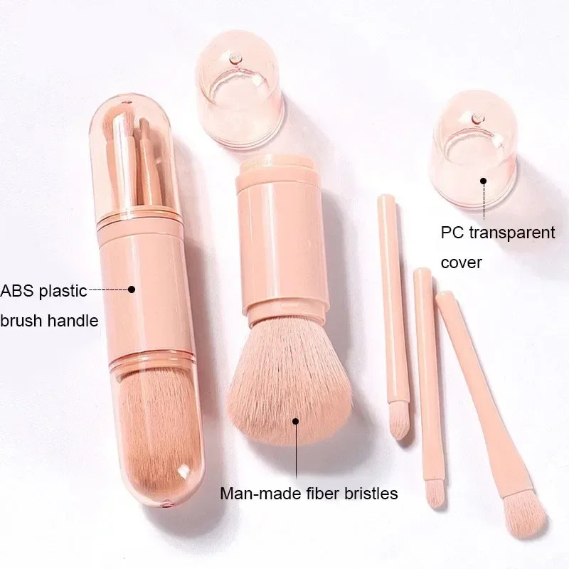 4Pcs/Set 4 in 1 Telescopic Makeup Brush Portable Travel Makeup Brushes Set Eyesh gallery