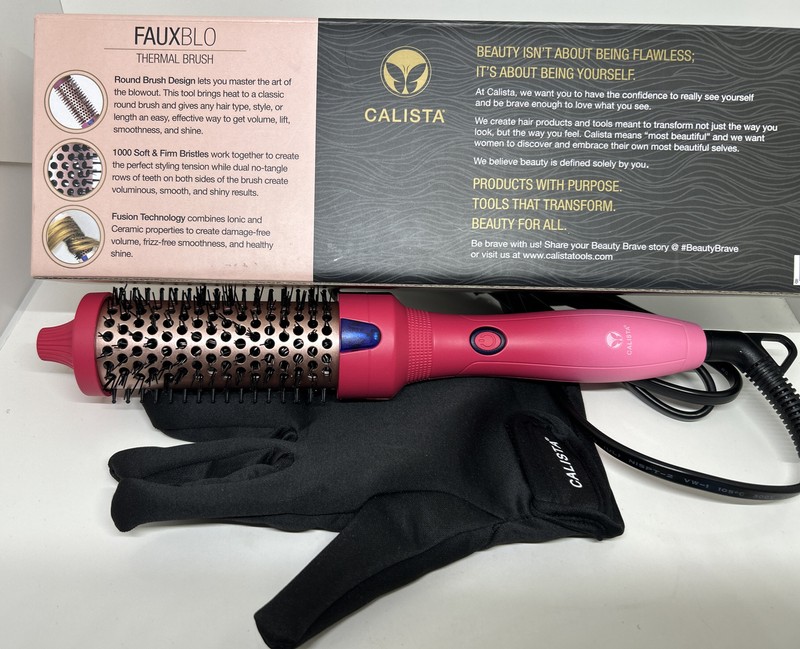 Calista Fauxblo Thermal Brush 1.50" in Airless Blowout Mid-Length Ombre Gem Ruby gallery