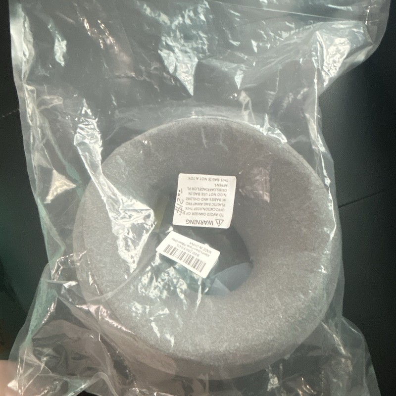 Gray Memory Foam Neck Support Travel Pillow 11 x 11 x 3 in MPN AC75-AG