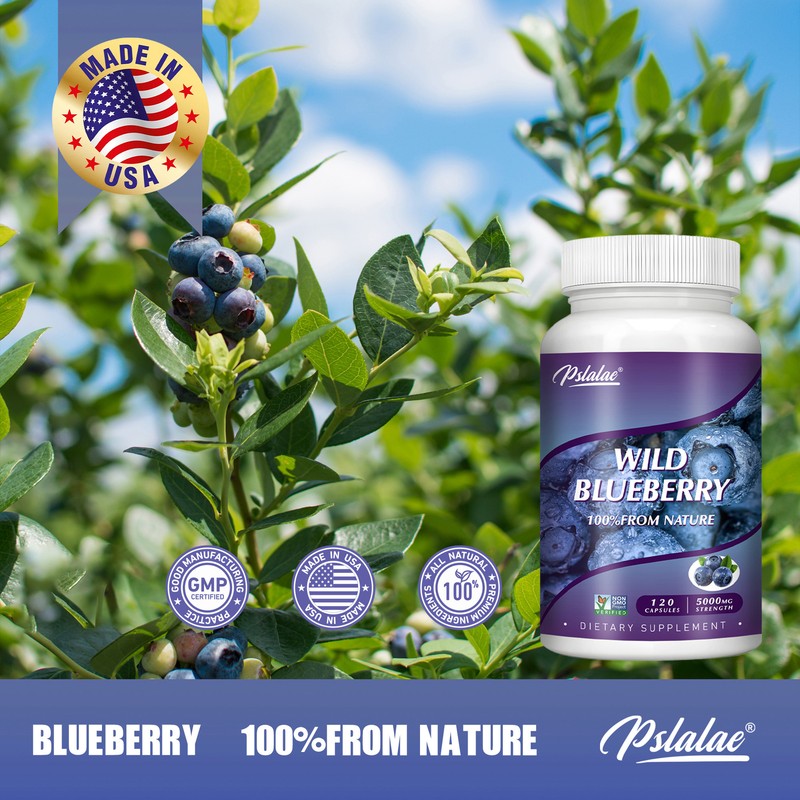 Wild Blueberry 5000mg - Strength 10:1 Extract Antioxidant, Boosts Brain Health gallery