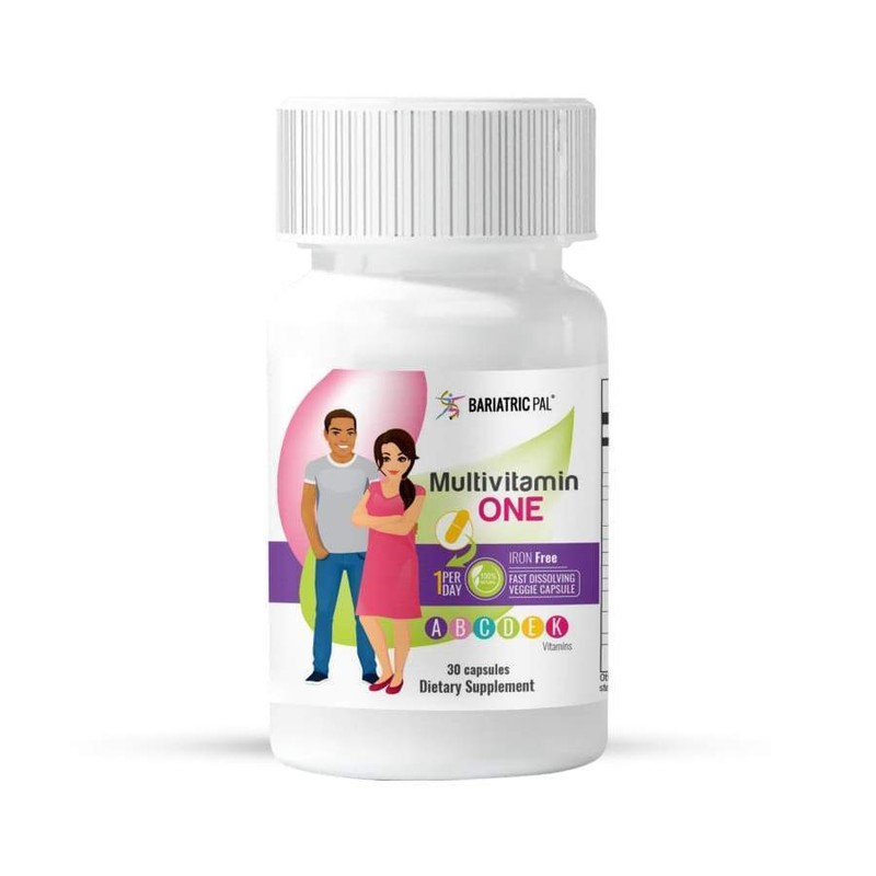 BariatricPal Multivitamin ONE «1 per Day!» Veggie Capsule – Iron Free