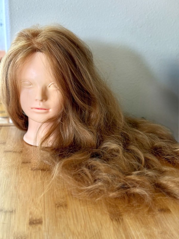 Mannequin Head Mostly Real Hair Cosmetology Mannequin Head Hair Styling Hairdres