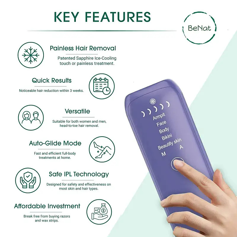 myChway IPL Hair Removal Device Painless Permanent Sapphire Ice-Cooling Home US gallery