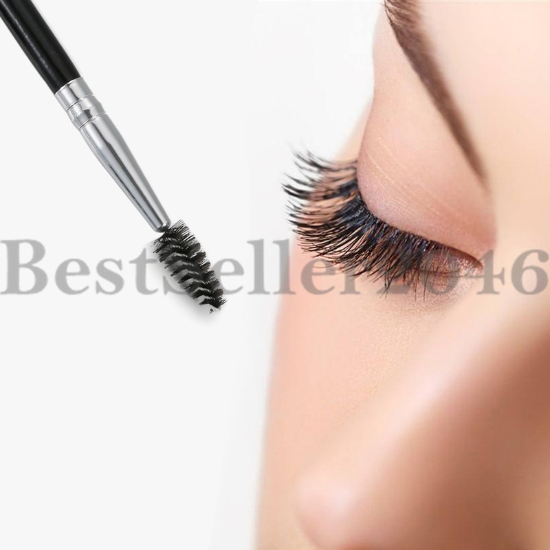 2PCS Eyebrow Angled Eye Brow Brush and Spoolie Brush Wood Handle Makeup Tools gallery