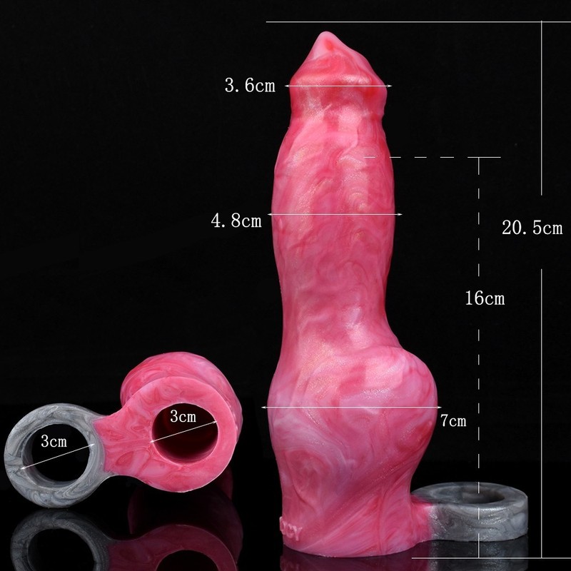 Enlarge Sheath Silicone Realistic Penis Sleeve Male Delay Condom Knot Design Men
