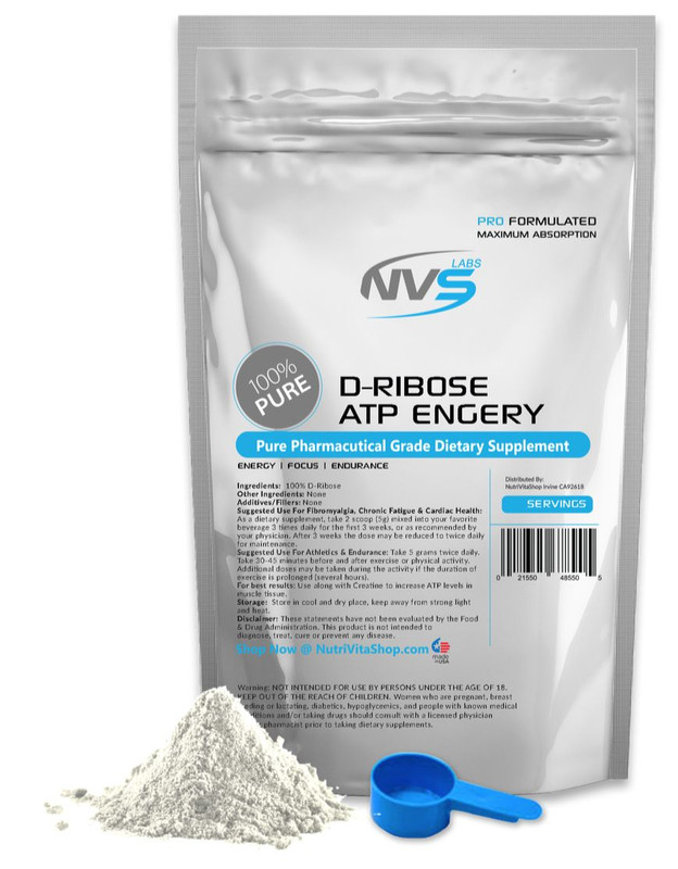 11 lb (5000g) NVS 100% PURE D-RIBOSE ENERGY & ENDURANCE