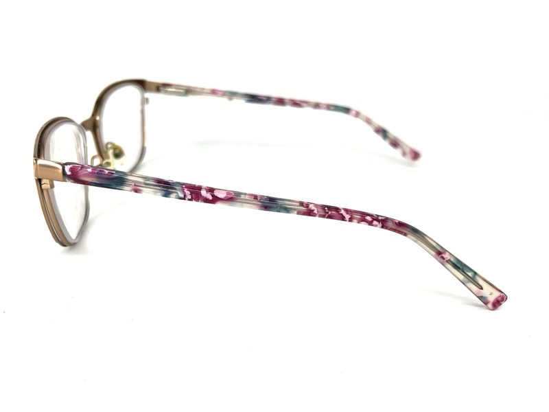 Karen Kane Garden Cress Eyeglasses Frames Eggplant Floral 53-17-145 gallery