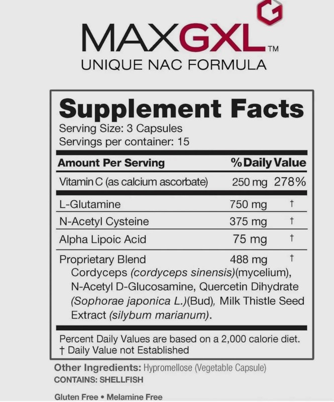 Max International Max GXL Unique NAC Formula 180 Vegetable Capsules, 60 Servings gallery