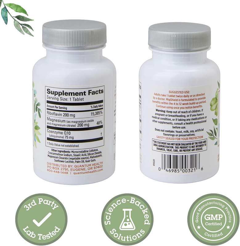 Migshield Magnesium Supplements with Riboflavin & Coq10, the Power of Magnesi…