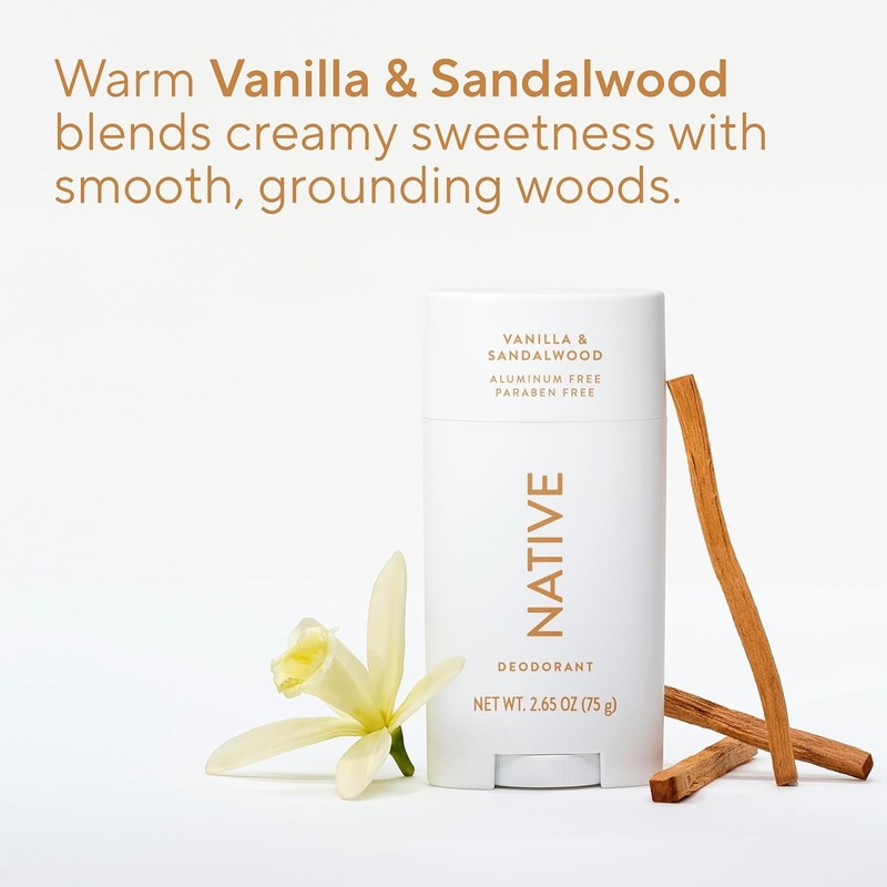 Native Aluminum Free Deodorant Vanilla & Sandalwood 72HR Control 2.65 oz gallery
