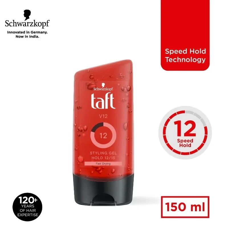 Schwarzkopf Taft Power V12 Hair Styling Gel (150ml) Free & Fast Shipping
