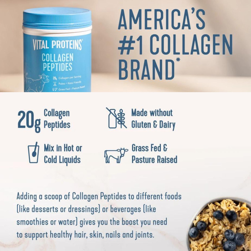 Vital Proteins Collagen Peptides Vanilla flavored Powder 11.5 oz - 327 g gallery