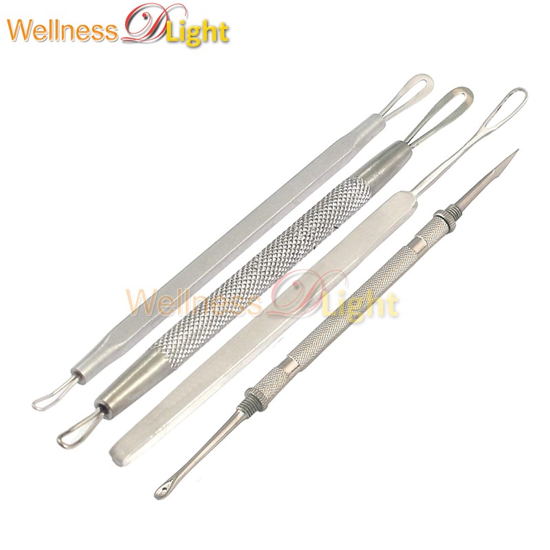 WDL Facial care set of 4 comedones blackheads ear cleaner stainless steel gallery