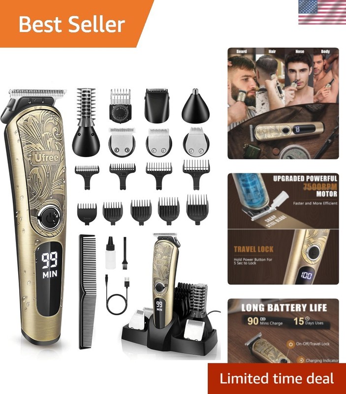 Versatile Electric Razor & Beard Trimmer Set with Charging Stand for Modern Men