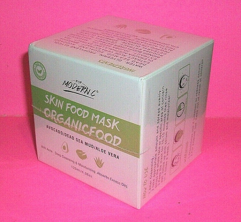 ⭐ POP MODERN.C SKIN FOOD MASK AVOCADO VEGAN DEAD SEA ALOE VERA ORGANIC MUD MASK