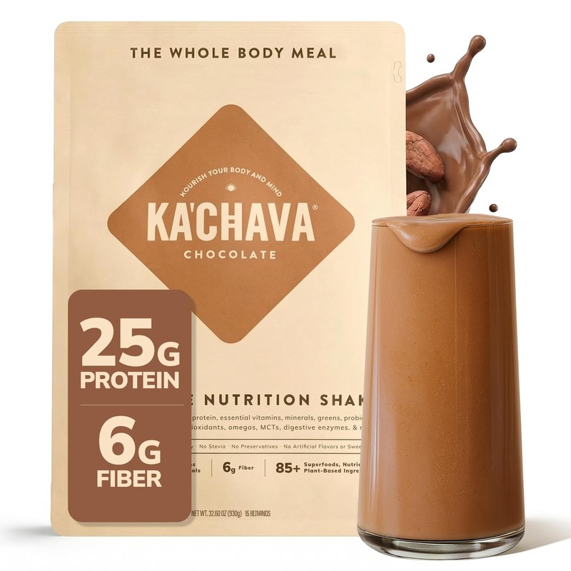 Ka’Chava Superfood Meal Replacement Shake Chocolate – 15 Meals per Bag, BB 06/27