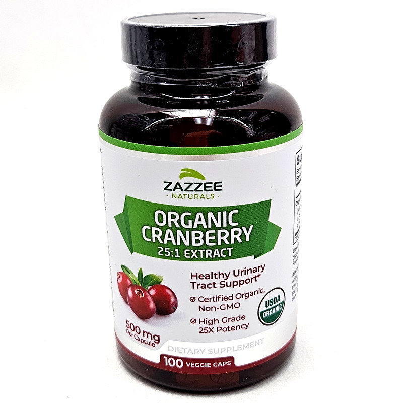 Cranberry Extract USDA Organic 12,500 mg Strength 100 Veggie Caps 25:1 Zazzee