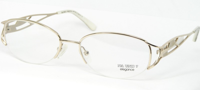 Vintage NA UND? Elegance Design MARION RAMM 43F713 O GOLD EYEGLASSES 53-17-135mm