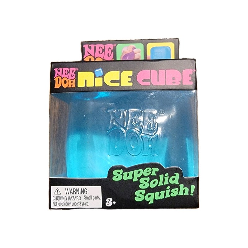 Nee Doh Nice Cube – Super Solid Squish! (Blue) – Brand New/Factory Sealed!