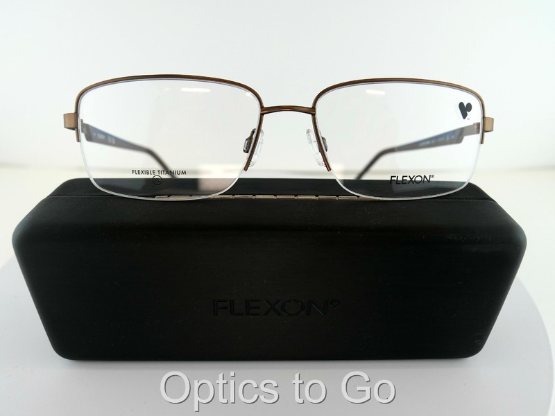 FLEXON H-6084 (202) MATTE COFFEE 57-17-150 FLEXIBLE TITANIUM XL Eyeglass Frames