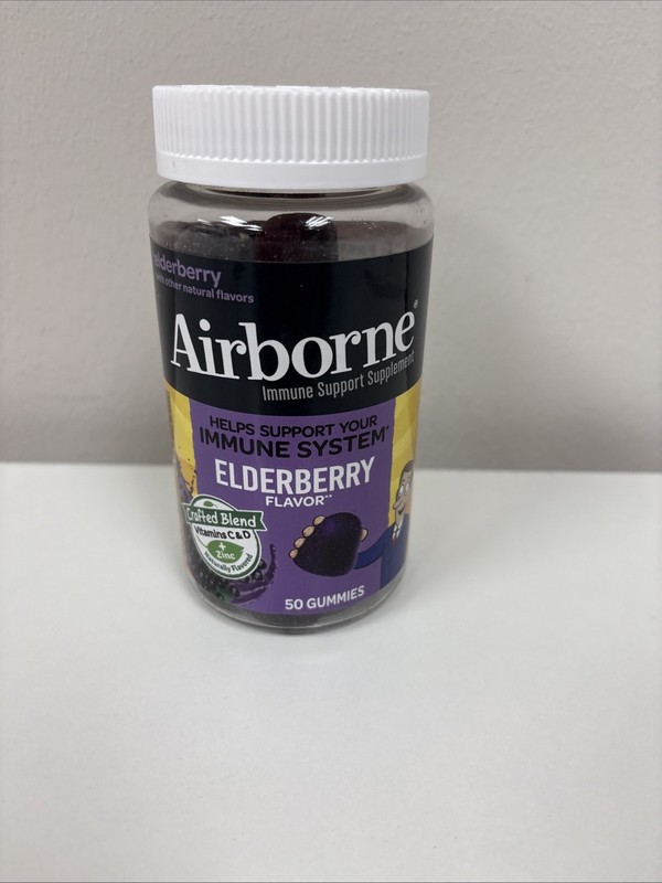 Airborne Elderberry + Zinc & Vitamin C Vitamin Gummy – (50 count) B56-27
