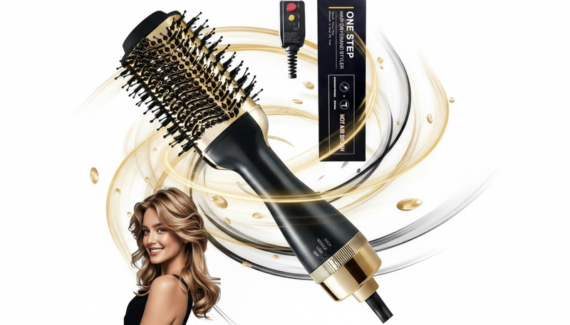 4 in 1 Hot Air Hair Dryer Brush Volumizer Ionic Ceramic Styler