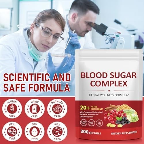 300 Softgels Blood Sugar Complex Supplement | 20+ 300 Count (Pack of 1) gallery