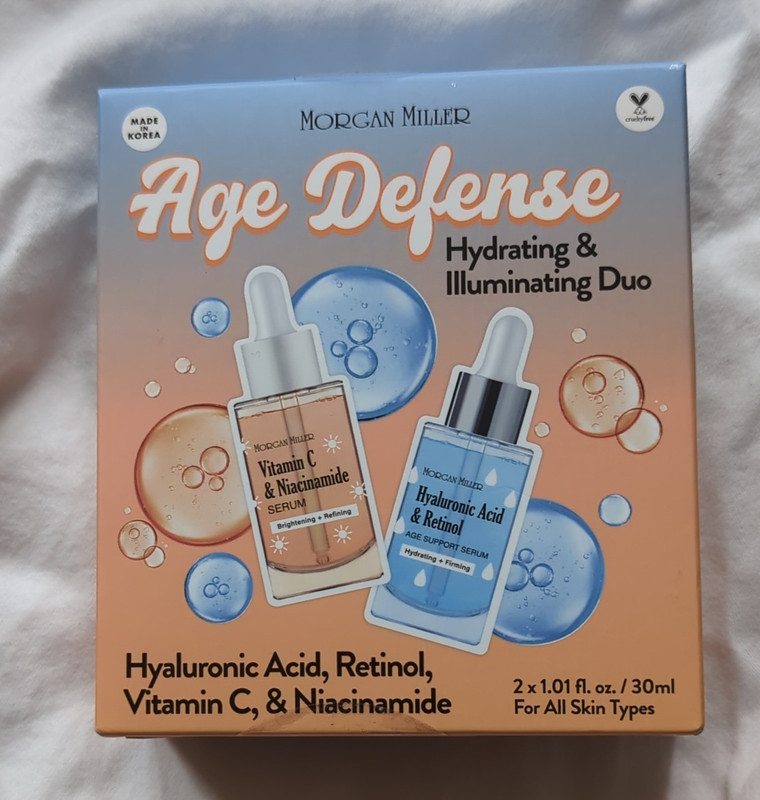 Morgan Miller Age Defense Serum Duo Vitamin C Niacinamide HA Retinol 60ml