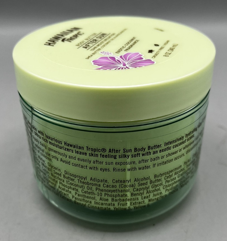 Hawaiian Tropic After Sun Body Butter Exotic Coconut 8oz NEW Cracked Container gallery