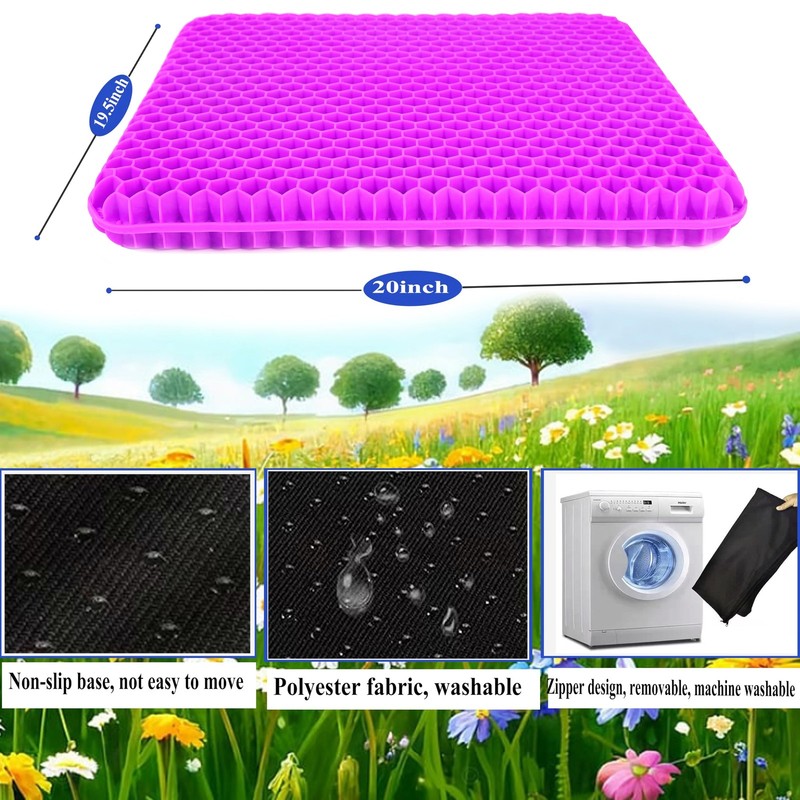 Plus Size Gel Seat Cushion for Long Sitting, Extra Large and Thick, Gel Cushi... gallery