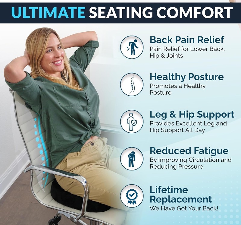Gel & Memory Foam Seat Cushion – Doctor Recommended Office Chair Cushion, Car... gallery
