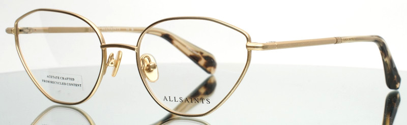 ALLSAINTS Agatha ALS3011 491 Gold Womens Cat Eye Eyeglasses 53-18-140 B:39