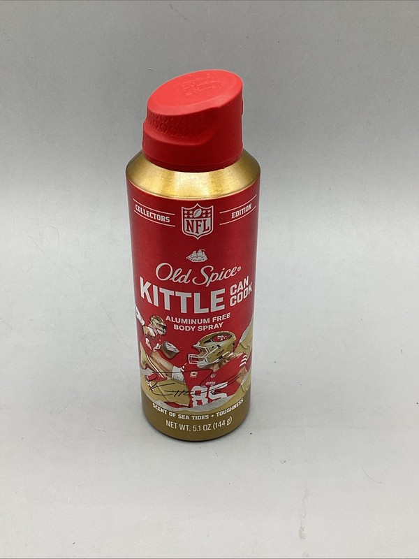 NEW Old Spice Body Spray NFL George Kittle Sea Tides Aluminum Free 5.1 oz