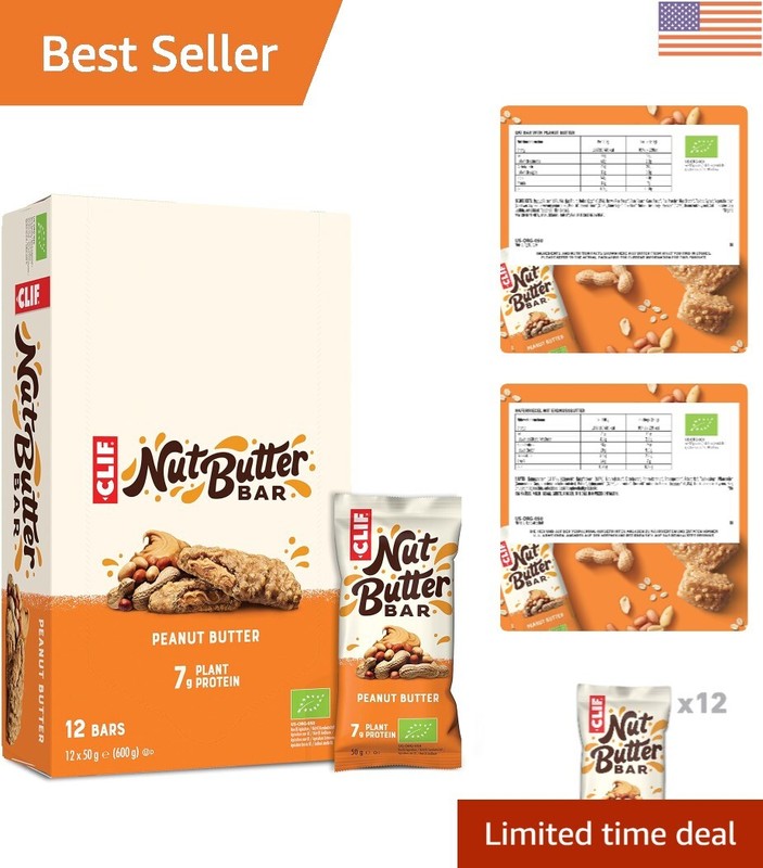 Gluten-Free Nut Butter Energy Bars – 12 Count Delicious Peanut Butter Snacks