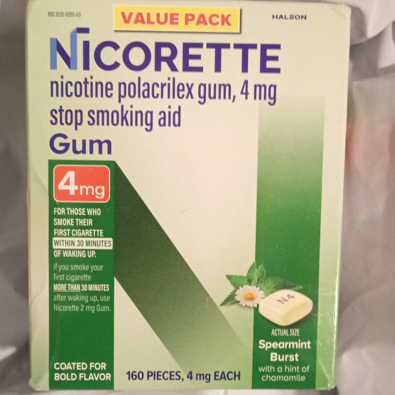 Nicorette Value Pack Gum 4 mg Spearmint Burst 160 Ct Exp 2028/02