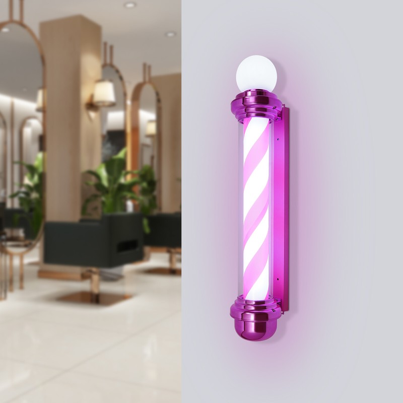 Barber Pole Light, Barbershop Rotating Light Fixture, Barber Pole Light Sig gallery