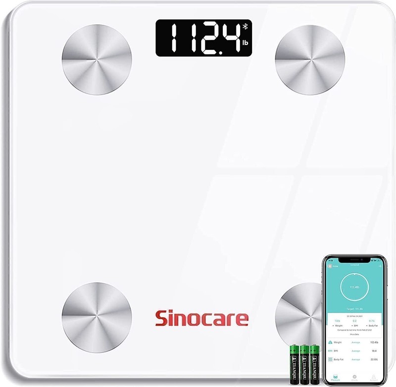 Digital Body Weight Scale with Bluetooth Backlit LCD Display Max: 400lb/180KG