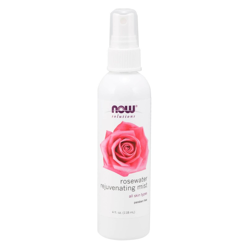 NOW FOODS Rosewater Rejuvenating Mist 4 fl oz, Clearance for Best By 06/2026