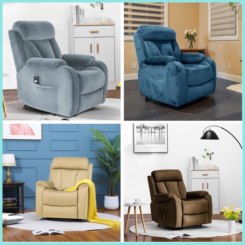 Electric Power Lift Recliner Chair Sofa for Elderly Livingroom w/ Remote Control