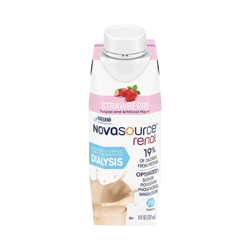 Nestle Novasource Renal Nutritionally Complete Formula Strawberry 8 oz 24 Ct gallery