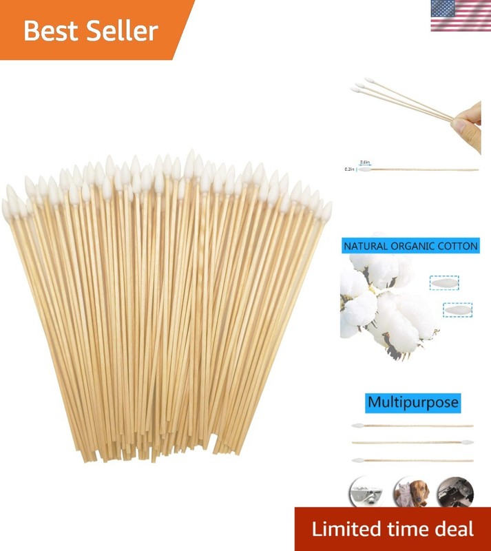 Hygiene-Sealed 2000pcs Cotton Swabs with 6» Sticks for Precision Cleaning