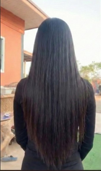1581 Natural Human Hair Ponytail Straight Real Hair 16 Inch 105 g