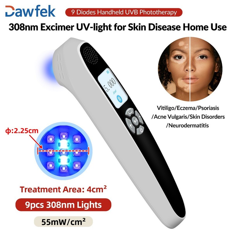 Skin Health Equipment 308nm UV Light Therapy Device 55mW/cm² Home / Office Use