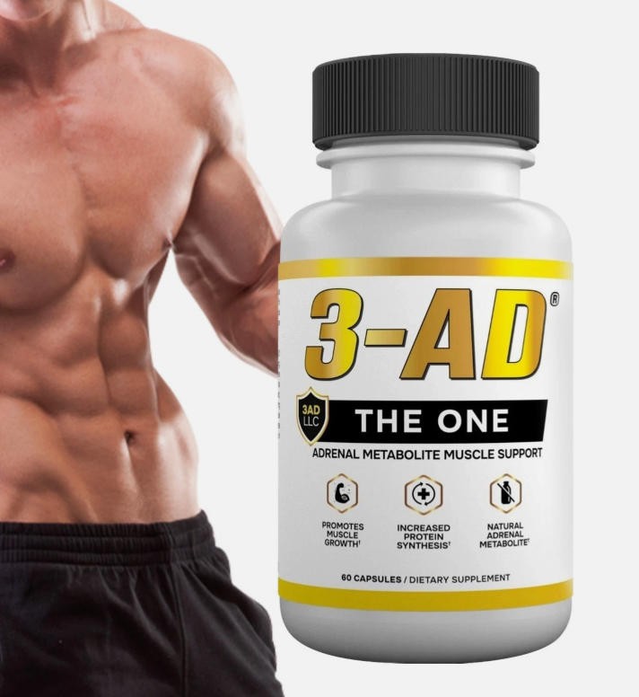 2025 UK 3-AD® 25mg Muscle Supplement Support Patented Formula 60 Capsules gallery