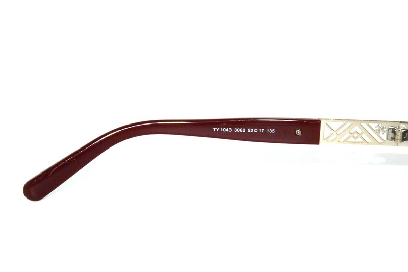 TORY BURCH TY 1043 3062 BURGUNDY GOLD AUTHENTIC EYEGLASSES FRAMES 52-17-135MM gallery